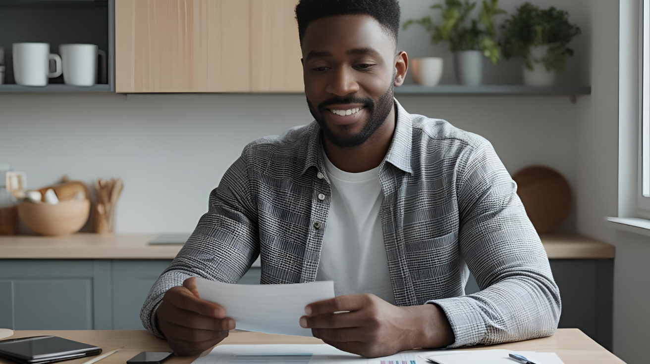 photo of a man budgeting