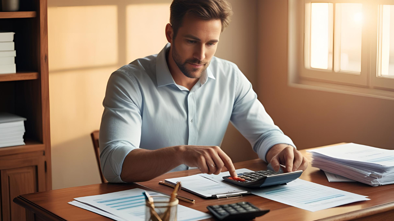 photo of a man budgeting