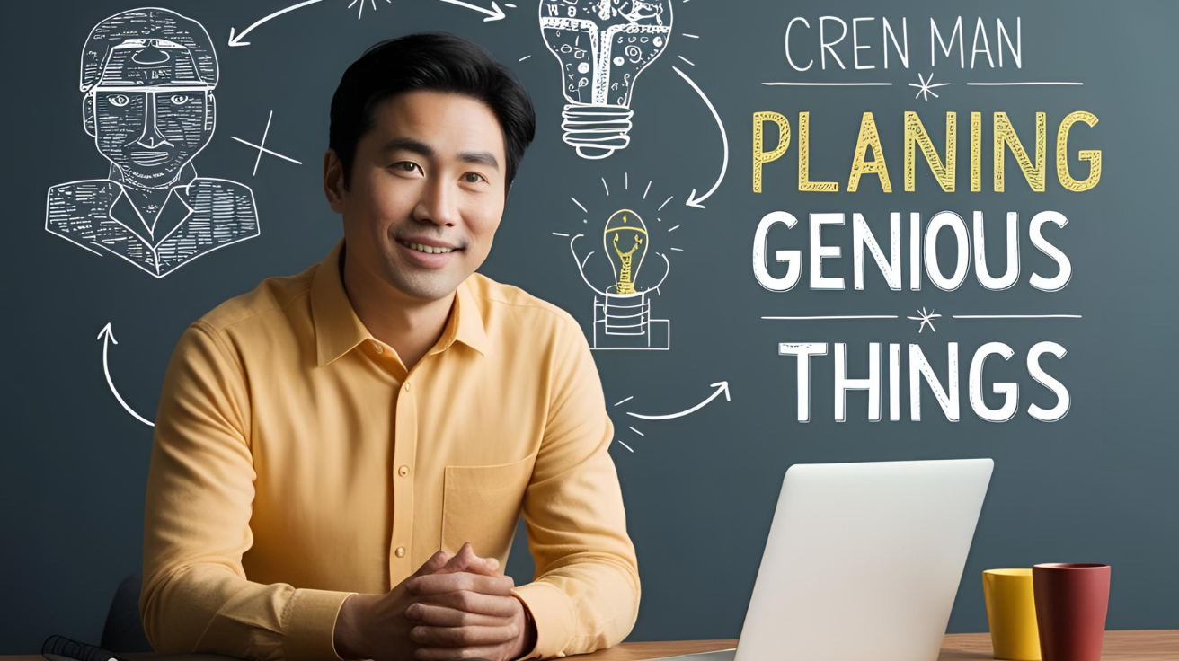 photo of a man planning goody