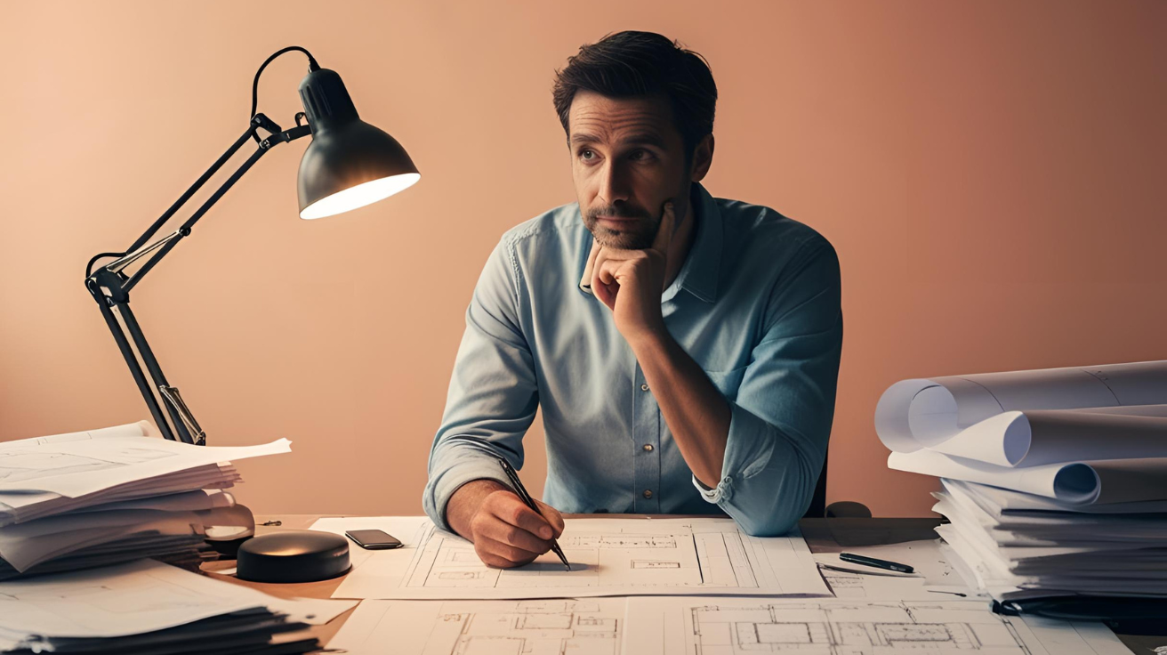 photo of a man planning things