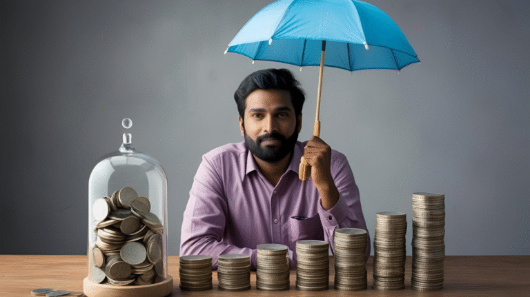 photo of a man with coins